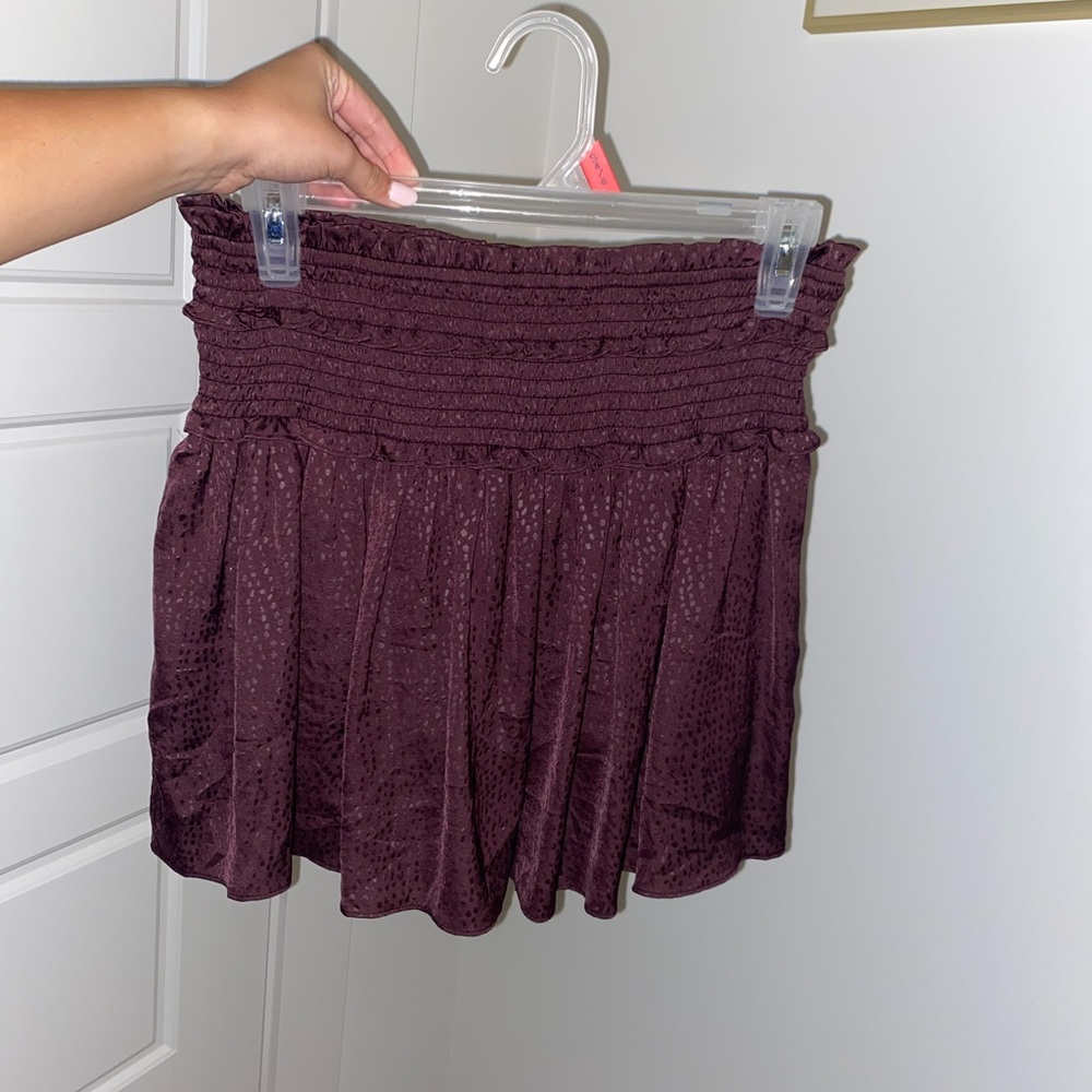 Purple Flowy Skort